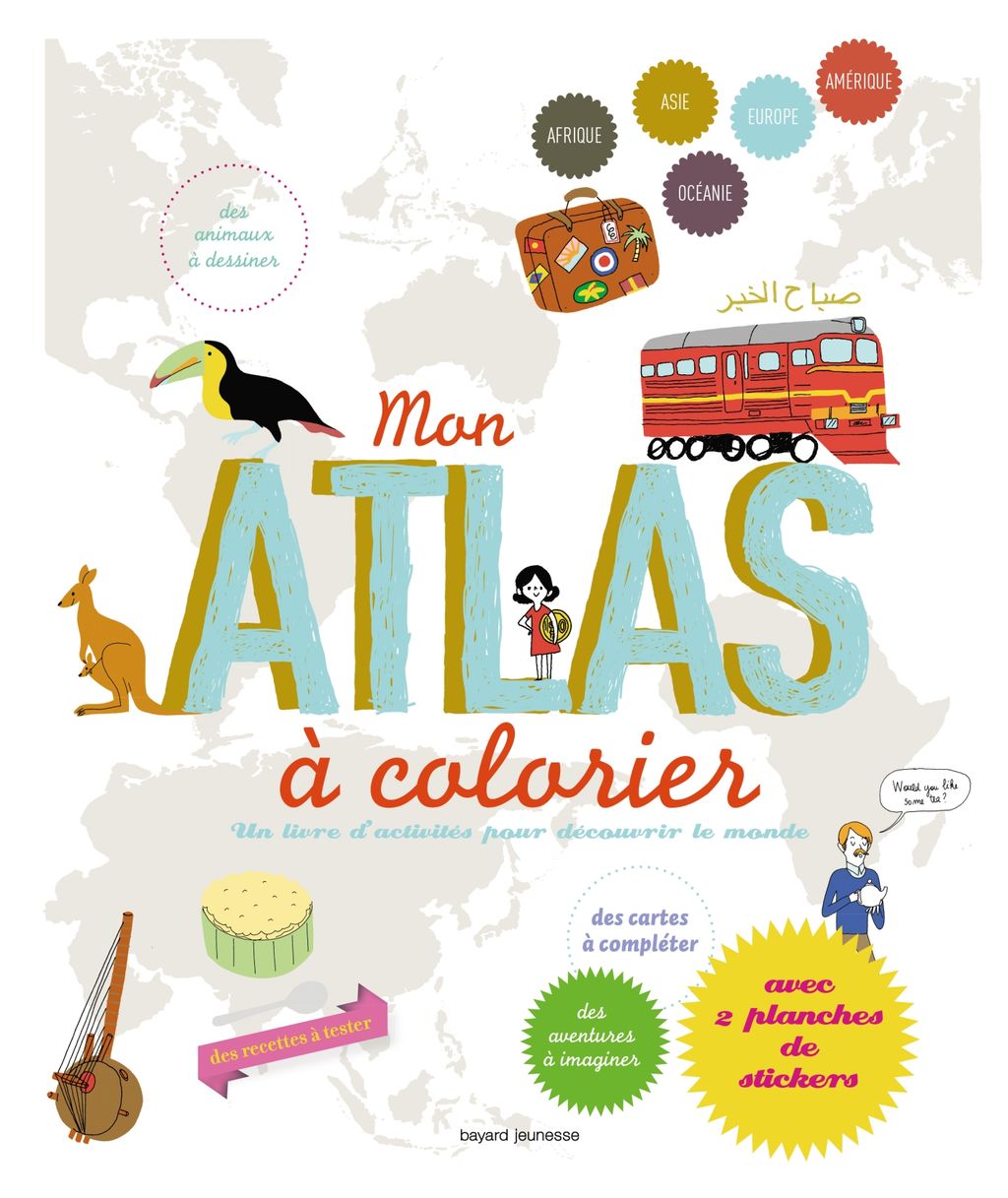 Couverture de « Mon atlas à colorier »