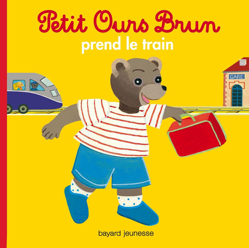 Couverture de « Petit Ours Brun prend le train »