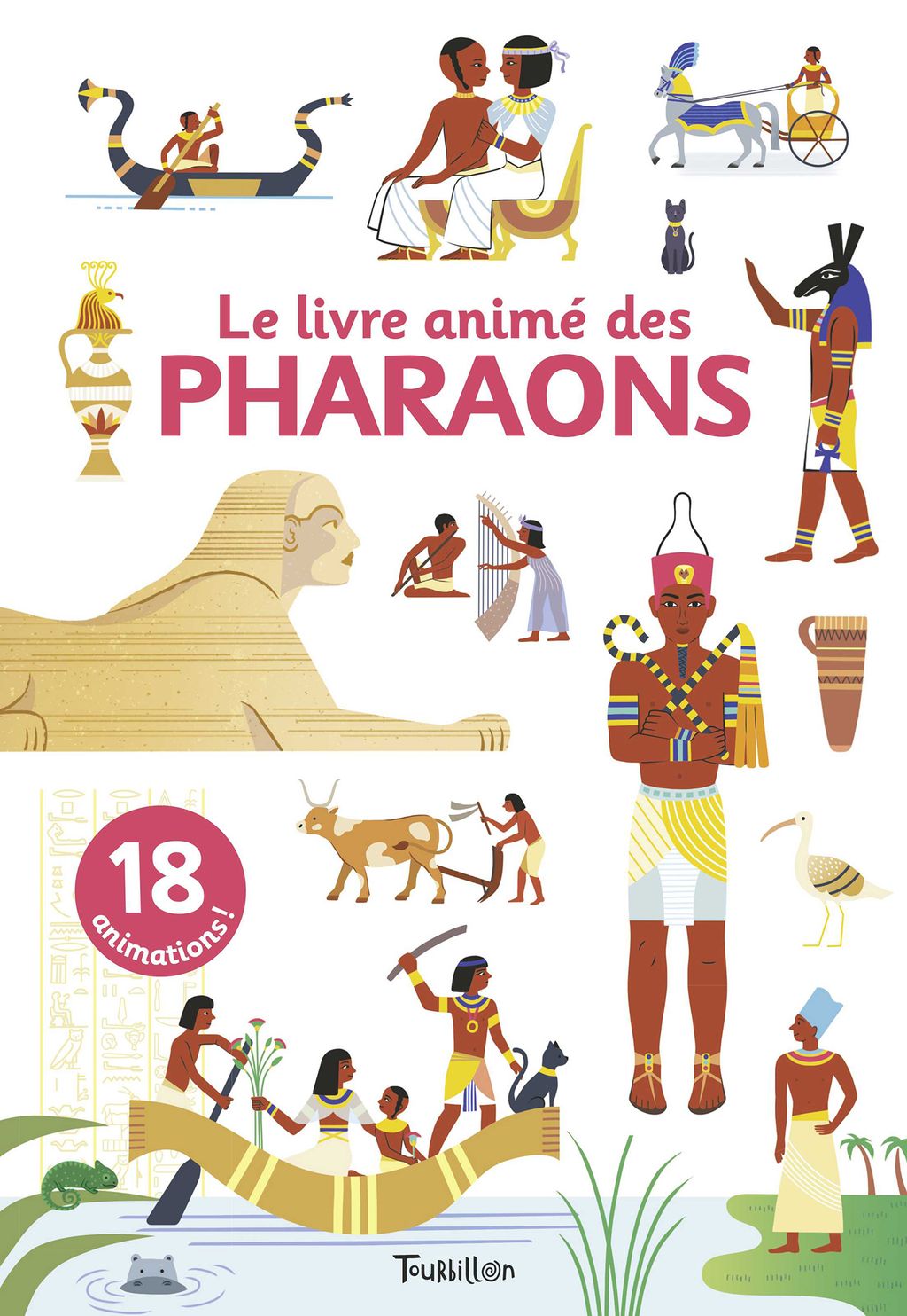Couverture de « Le livre animé des pharaons »