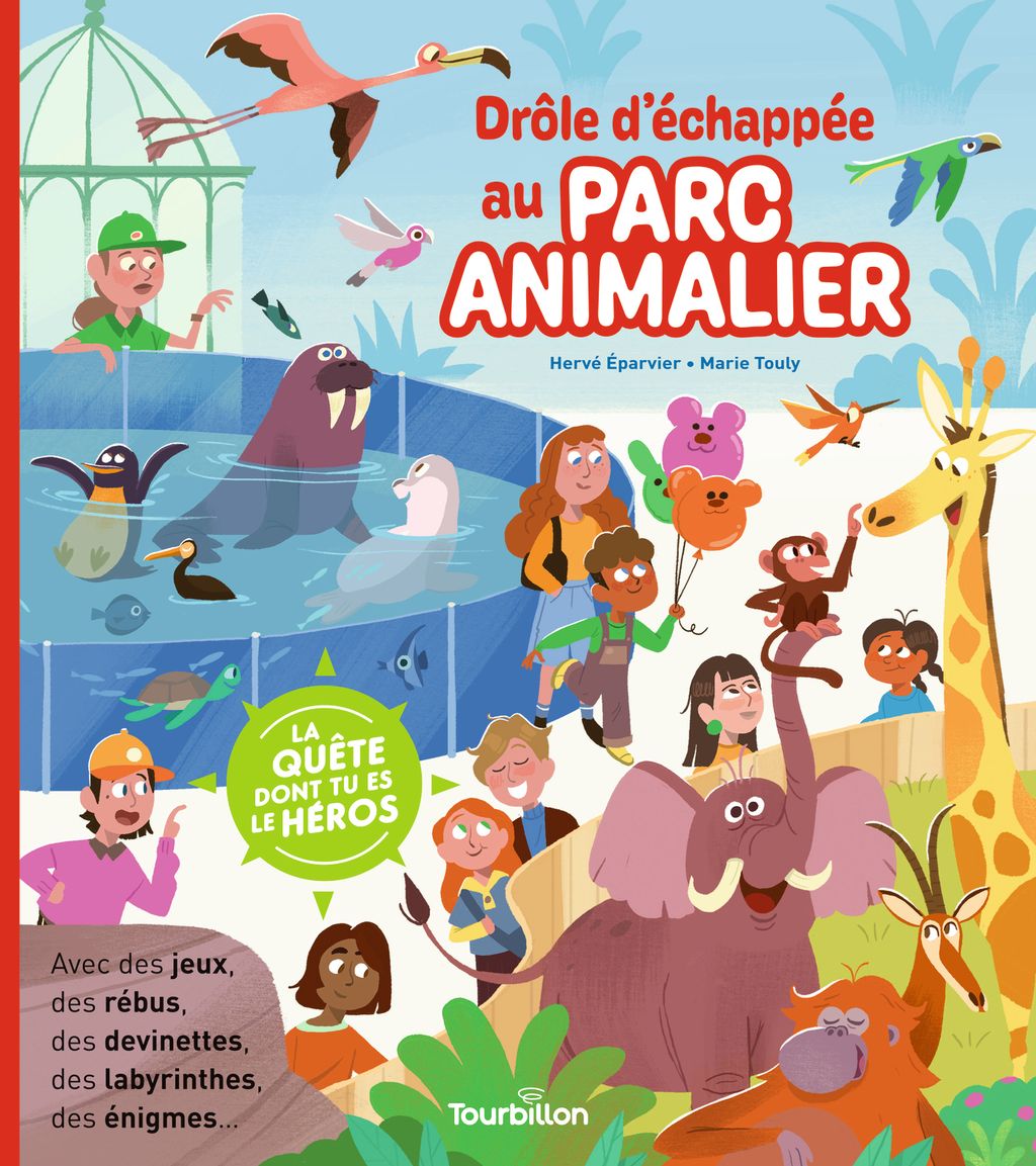 Couverture de « Drôle d’échappée au parc animalier »