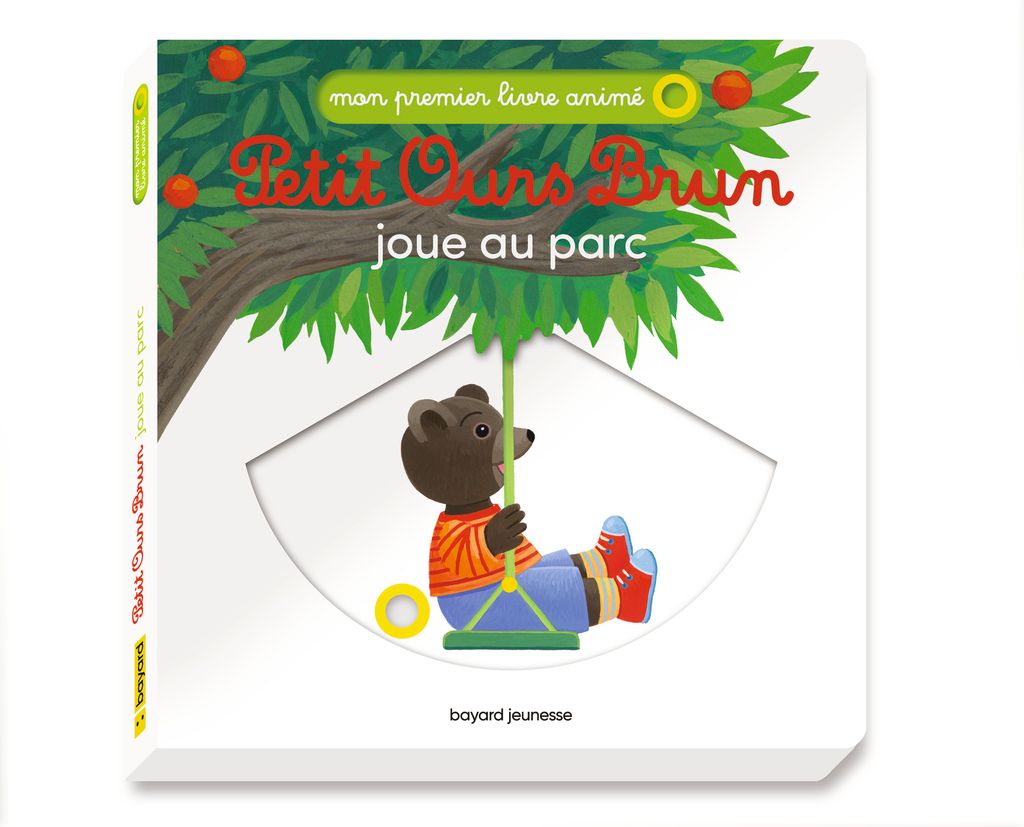 Couverture de « Petit Ours Brun joue au parc – Mon premier livre animé »