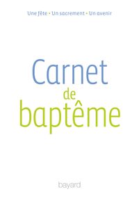 Couverture « Carnet de baptême »