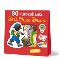 Couverture « L’école – 80 autocollants Petit Ours Brun »