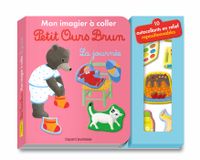 Couverture « Mon imagier à coller Petit Ours Brun – La journée »