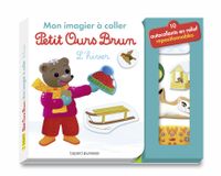 Couverture « Mon imagier à coller Petit Ours Brun – L’hiver »
