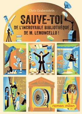 Couverture de Sauve-toi de l'incroyable bibliothèque de M. Lemoncello ! 