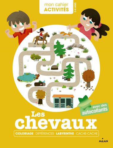Couverture de « Mon cahier d’activités – Poneys et chevaux »