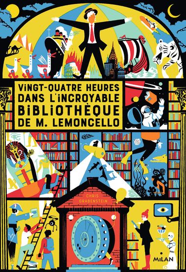 Couverture de « Vingt-quatre heures dans l’incroyable bibliothèque de M. Lemoncello »
