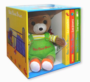 Couverture de « Ma première bibliothèque Petit Ours Brun – 3 livres et 1 peluche »