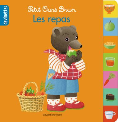Couverture de « Petit Ours Brun devinettes – Les repas »