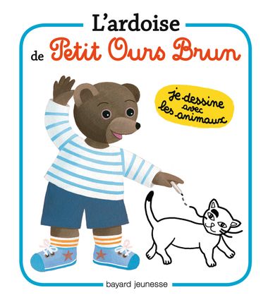 Couverture de « L’ardoise de Petit Ours Brun – Je dessine les animaux »