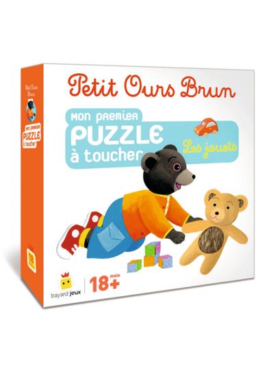 Couverture de « Jeu Petit Ours Brun – Puzzle à toucher Jouets Hachette »