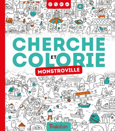 Couverture de « Cherche et colorie – Monstroville »