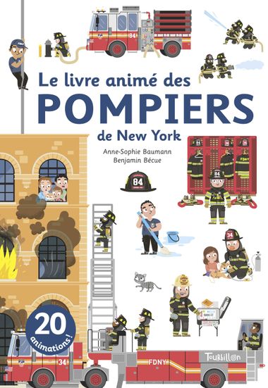 Couverture de « Le livre animé des pompiers de New York »