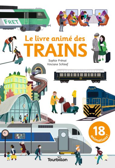 Couverture de « Le livre animé des trains »