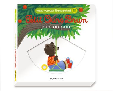 Couverture de « Petit Ours Brun joue au parc – Mon premier livre animé »