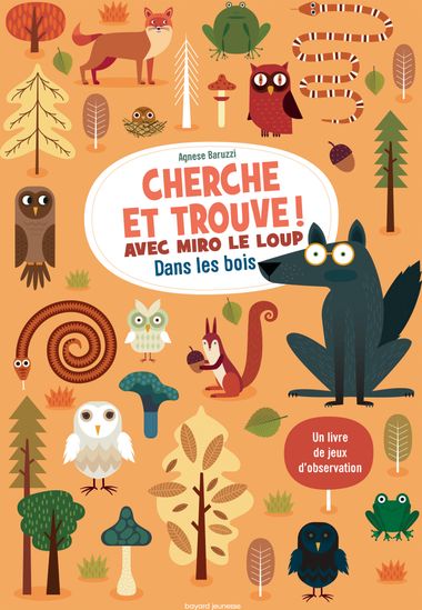 Couverture de « Cherche et trouve ! Avec Miro le loup dans les bois »