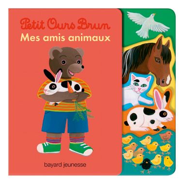 Couverture de « Livre avec découpes Petit Ours Brun – Mes amis animaux »