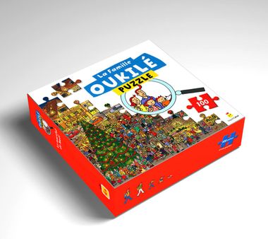 Couverture de « La famille Oukilé Puzzle Le marché de Noël »