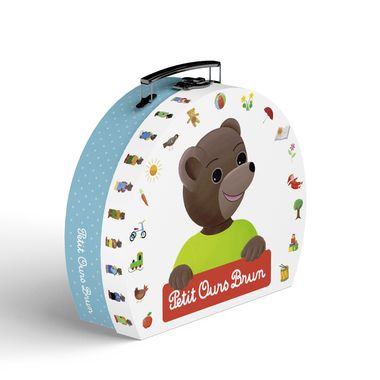 Couverture de « Ma valise à histoires Petit Ours Brun – Une valise et 8 livres »