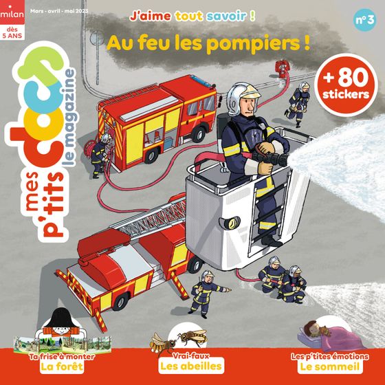 Couverture de Magazine P'tits docs n° 3 - Les pompiers