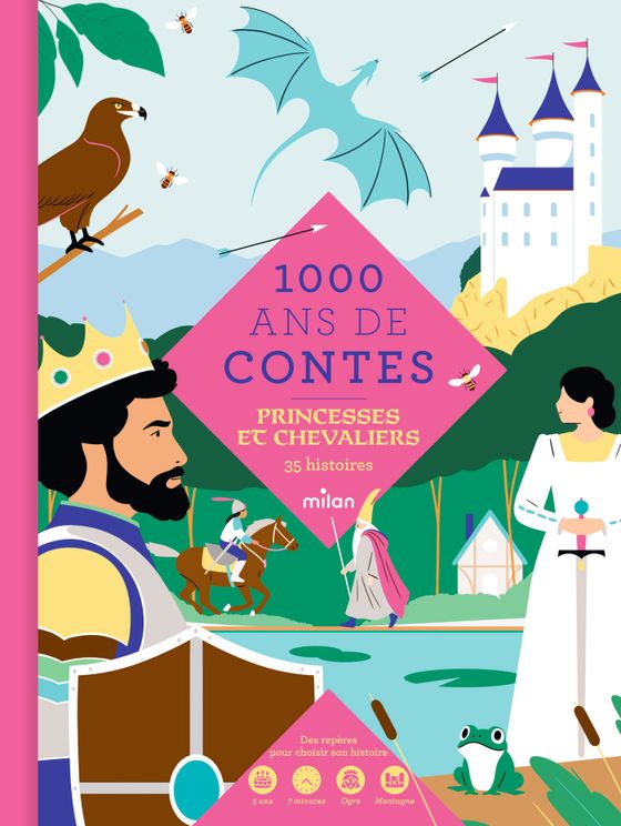 Couverture de Mille ans de contes - Princesses et chevaliers