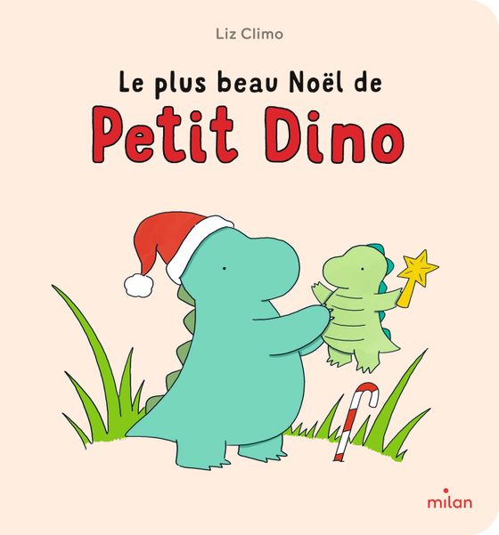 Couverture de Le plus beau Noël de Petit Dino - tout-carton