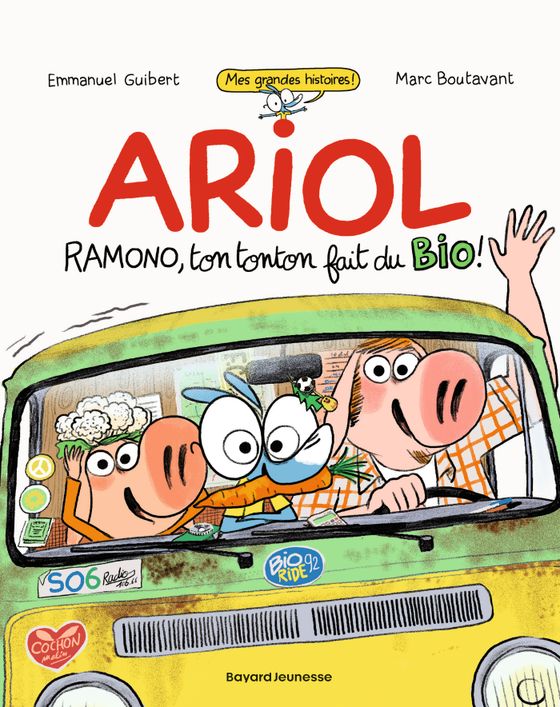Couverture de Ariol roman graphique - Ramono, ton tonton fait du bio