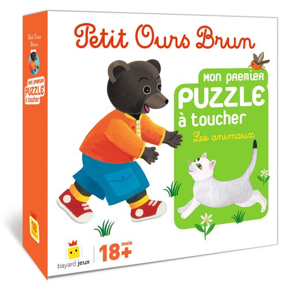 Couverture de Jeu Petit Ours Brun - Mon premier puzzle à toucher Les animaux 