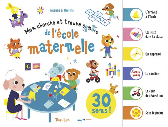 Couverture de Mon cherche et trouve sonore de l'école maternelle