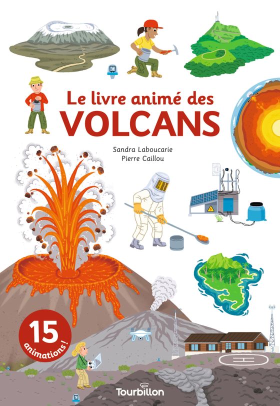 Couverture de Le livre animé des volcans 