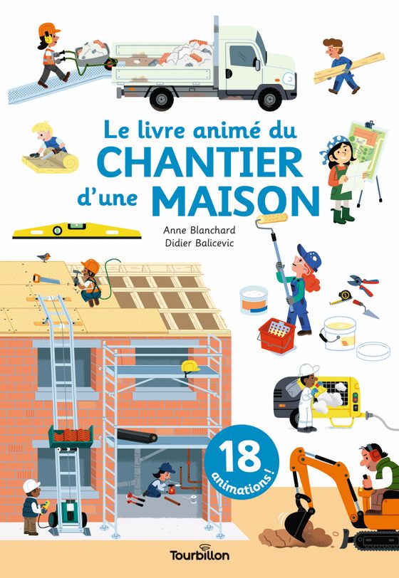 Couverture de Le livre animé du chantier d'une maison
