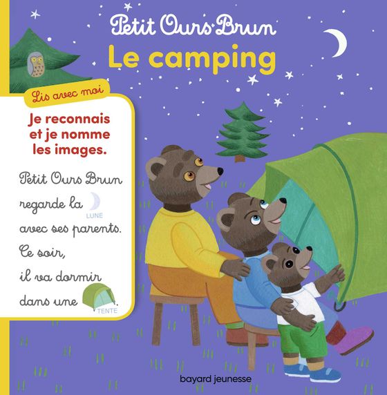 Couverture de Petit Ours Brun, lis avec moi - Le camping