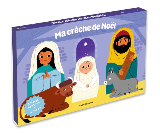 Couverture de Ma crèche de Noël – trois livres-santons et un décor