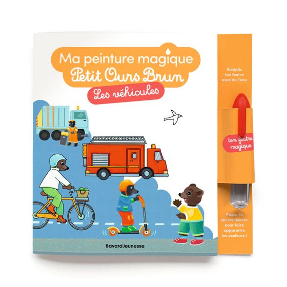 Couverture de Les véhicules - Ma peinture magique Petit Ours Brun