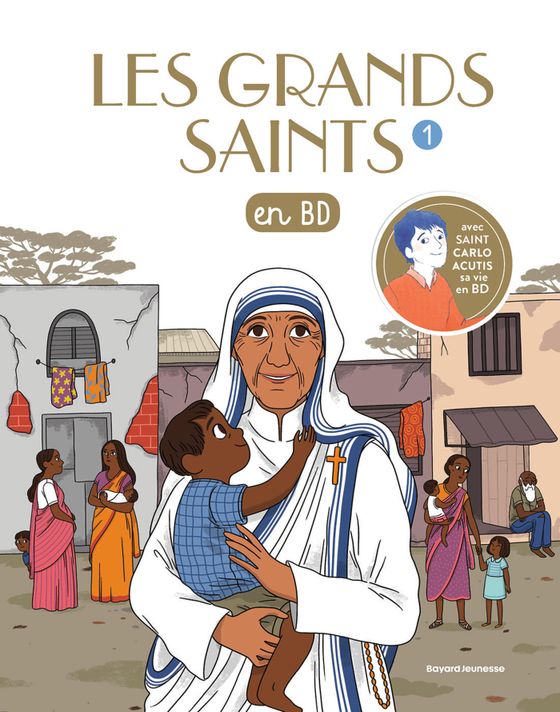 Couverture de Les grands saints en BD