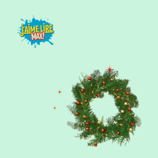 Crédits : “Déco de Noël : fabrique ta couronne lumineuse !”, J’aime lire Max n°276, décembre 2021. Réalisation et photos : Élisabeth Tzimakas.