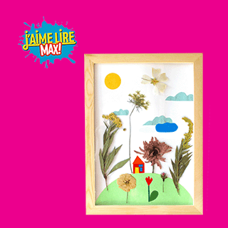 Crédits : “Crée ton tableau-herbier”, J‘aime lire Max n°293, mai 2023. Textes, illustrations et photos : Lucie Parkes.