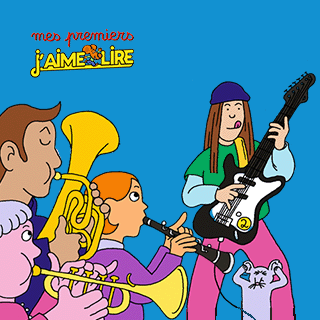 Crédits : “En avant, la musique !”, Mes premiers J’aime lire, n°226, juin 2021. Conception : Arnaud Alméras. Illustration : Émilie Clarke.