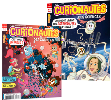 couvertures du magazine Curionautes des sciences pour intéresser tous les enfants à la science
