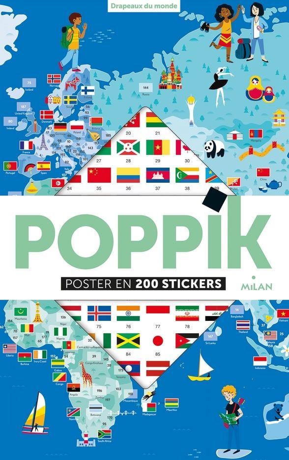 Poster Stickers Carte du Monde - POPPIK – La Boite à Bonheur