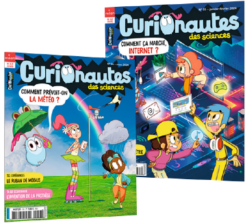 couvertures du magazine Curionautes des sciences pour intéresser tous les enfants à la science